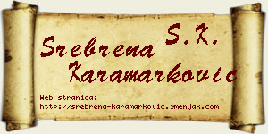 Srebrena Karamarković vizit kartica